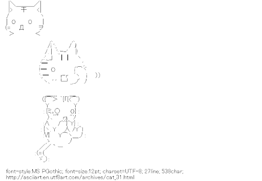 Ascii Art Cat
