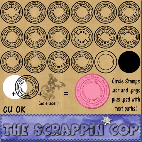 Free "Circle Stamps" from The Scrappin Cop - {CU}