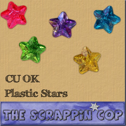 Free "Plastic Stars" from The Scrappin Cop - {CU}