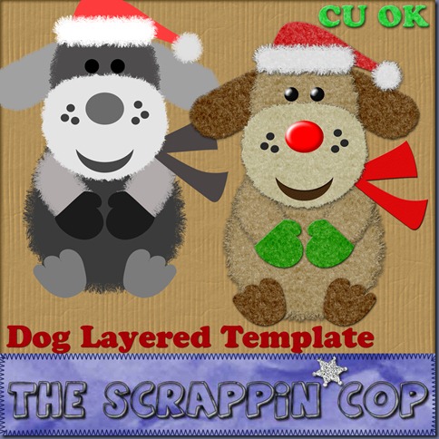 http://thescrappincop.blogspot.com/2009/12/cu-ok-christmas-dog-layered-template.html