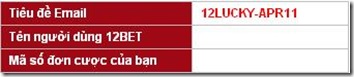 Gửi email về 12BET