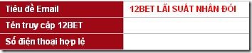 Gửi email về 12BET
