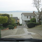 Cruising down steep, narrow roads to get to the house.