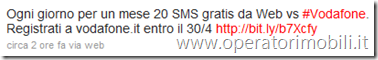 20 sms verso vodafone