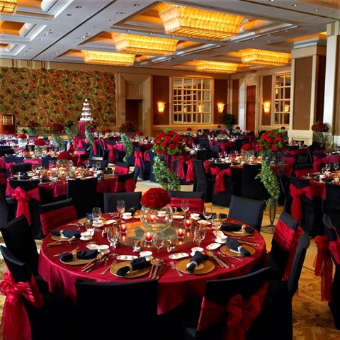 This is how their wedding reception ballroom looks like