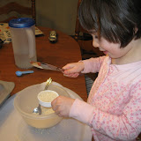 leveling off the measured rice