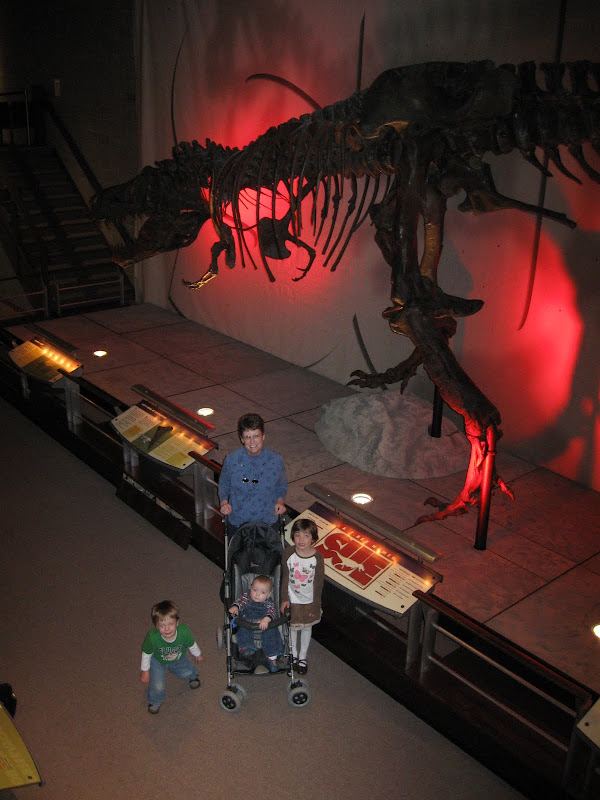 Grandma, the kids, and Sue the Dinosaur