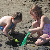 Erik and our neighbor Lauren playing in the sand at Lake Nokomis
