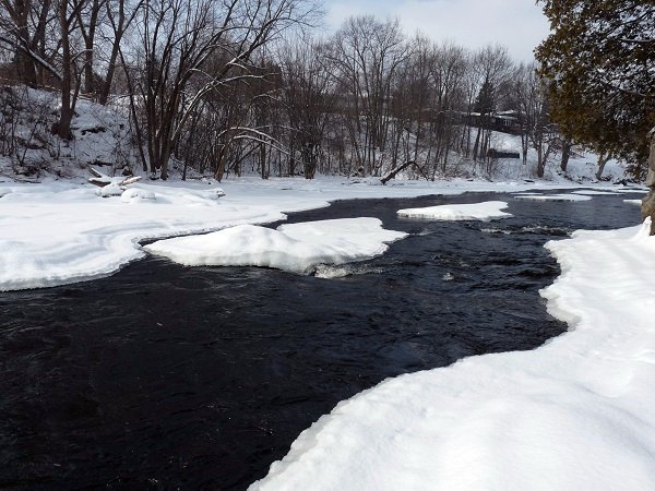 Grasse River in Canton during the winter