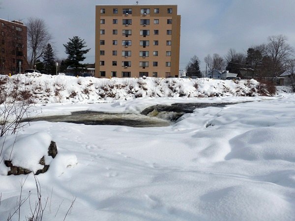 winter waterfalls in Canton