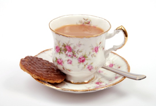 tea in British teacup