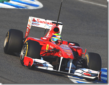 Massa ha segnato il miglior tempo nella prima giornata di test a Jerez
