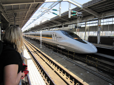 Unser Shinkansen von Osaka nach Hakata (Fukuoka)