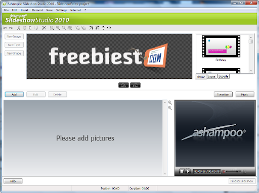 Free License Ashampoo Slideshow Studio 2010:Slideshow Photo Editor