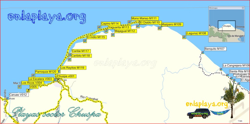 Chuspa - Playas desde Mazparo hasta Los Ricos