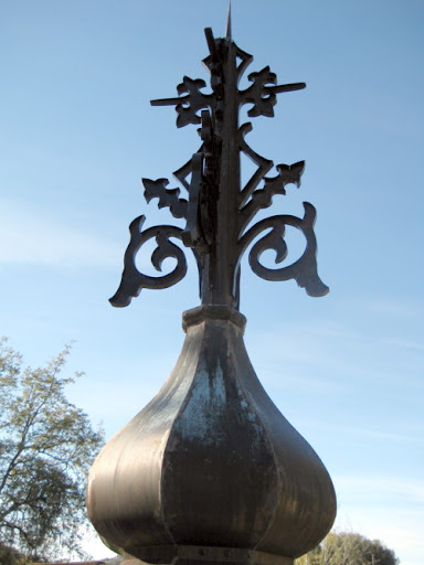 custom copper finial, historic replica. Location: Tarpey Depot, Clovis, CA. Custom built by The Metal Shoppe, The Copper
                                             Specialists!