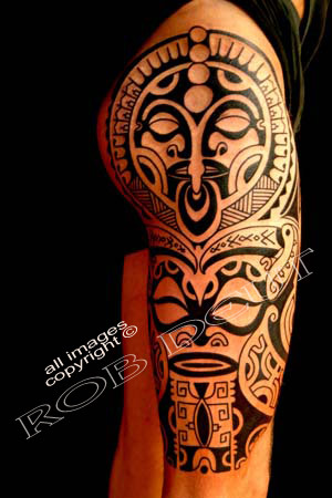Leg Maya Tattoo Hawaii Dermatology