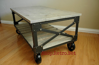 Brooklyn Coffee Table, Vintage 40s French Industrial inspired design, http://shop.retro.net/?p=132