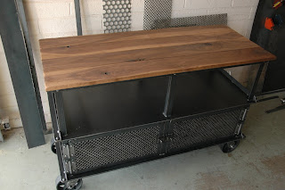 French Industrial LCD Stand, Plasma Stand, TV Stand, Media Console, Entertainment center. - http://shop.retro.net/?cat=45