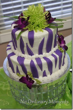 purple zebra print cake