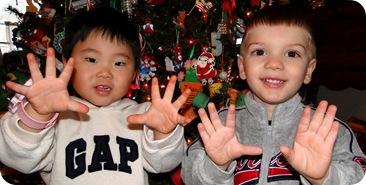 Handprint ornaments Handprint ornaments