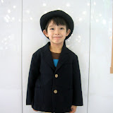 Kai in his school uniform, ready for his first day of school at Takanawa Yochien Kai in his school uniform, ready for his first day of school at Takanawa Yochien