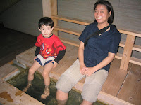 The footbath at Dolphin Port mall. It's a real hot spring with sulpher water that's good for your skin but very stinky