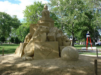 A sand sculpture at Franklin Square Park
