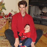 Mike and Eidan at Terry's house on Christmas Eve