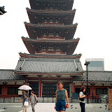 Maria at Sensoji's 5 story pagoda Maria at Sensoji's 5 story pagoda