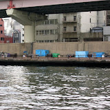 A rare sighting in Tokyo - a homeless encampment along the Sumida river