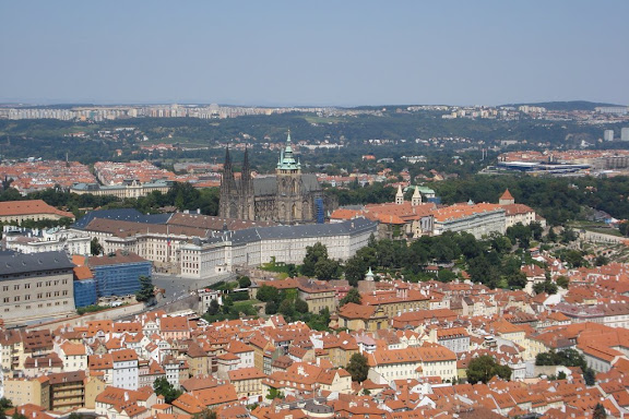 View of Prague from the top of Petrin Tower