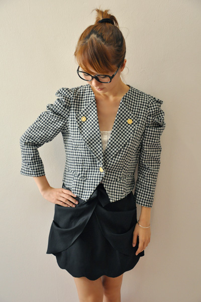 Black Checker Estee Jacket