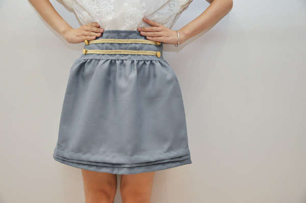 Grey Miya Military Skirt