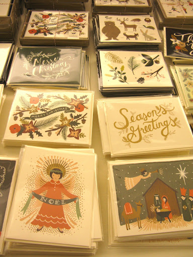 Colorful and festive holiday card sets and thank you notes by Rifle Paper.
