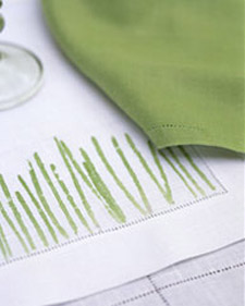 Pounded grass place mats