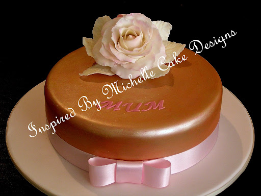 mothers day golden rose cake