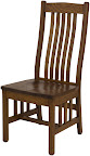 Raised Mission Dining Chair, Medium Oak