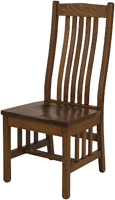 Raised Mission Dining Chair, Medium Oak