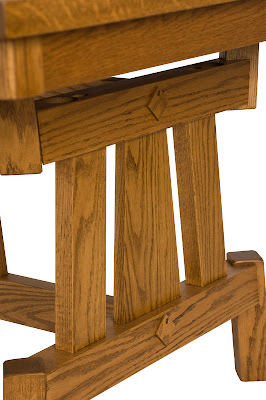 70 x 46 Shenzen Dining Table, Oak Hardwood, Medium Finish