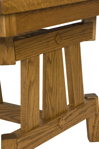 Shenzen Table Detail in Medium Oak