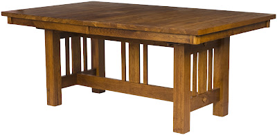70 x 42 Plains Mission Dining Table in Rustic Oak