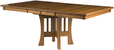 Craftsman Kitchen Table, Oak Hardwood, Rustic Finish