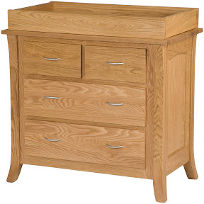 dreamtime changing table, mahogany oak