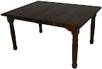 60 x 42 Farmhouse Dining Table, Oak Hardwood, Lexington Finish