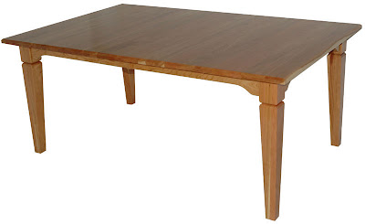 60 x 42 Harvest Dining Table, Cherry Hardwood, Natural Finish