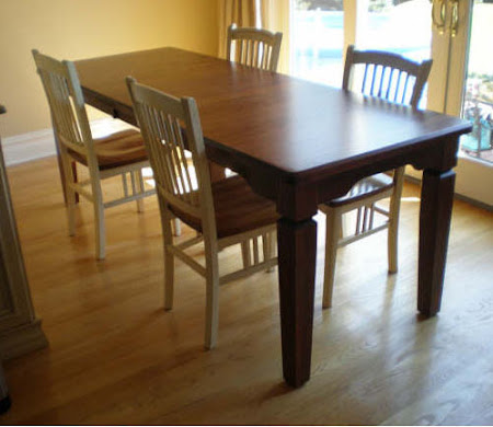 60" x 36" Harvest Table in Mahogany Oak