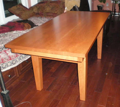 70 x 32 Lancaster Dining Table, Cherry Hardwood, Chocolate Finish
