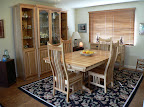 60 x 42 Riverside Dining Table & Western Chairs & Mission Sideboard & Vermont Mission Hutch, Hickory Hardwood, Natural Finish
