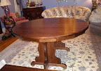 Round 60 Colonial Dining Table with Added Leaf, Walnut Hardwood, Winter Finish